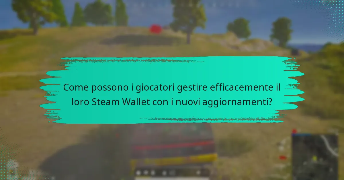 Quali cambiamenti di politica influenzano il Steam Wallet e PUBG?