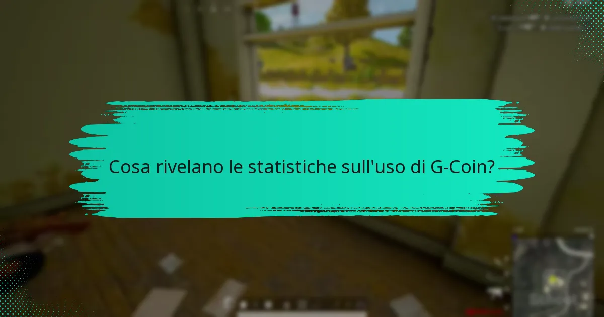 Cosa rivelano le statistiche sull’uso di G-Coin?