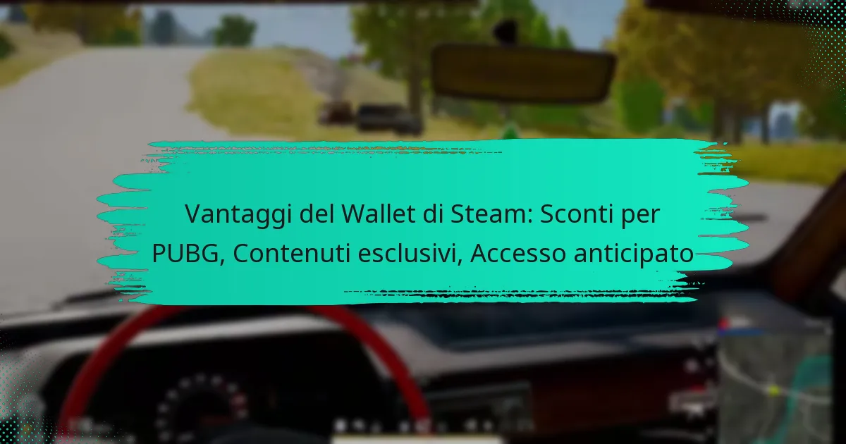 Vantaggi del Wallet di Steam: Sconti per PUBG, Contenuti esclusivi, Accesso anticipato