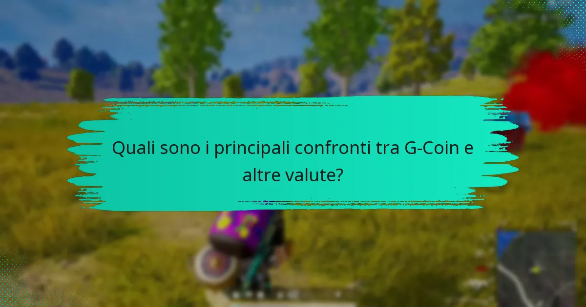 Come si confronta G-Coin con altre criptovalute?