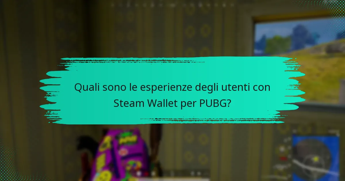 Quali problemi comuni affrontano gli utenti con Steam Wallet in PUBG?